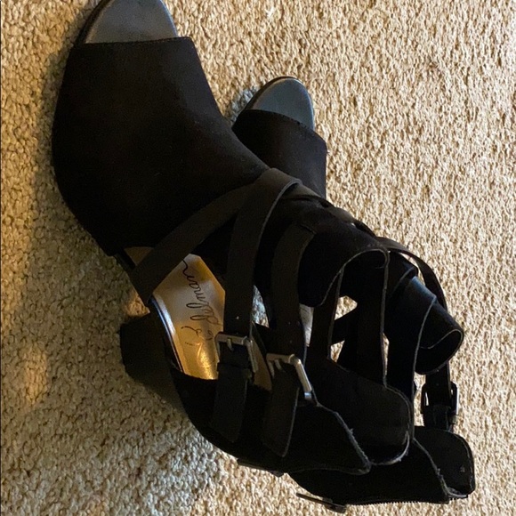 Libby Edelman Peep toe Black Boots - Picture 4 of 4